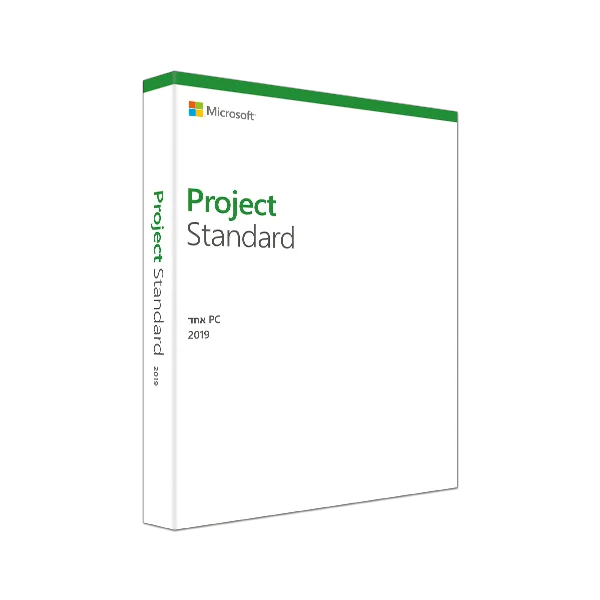תוכנה למחשב Microsoft Project Standard 2019 Win Hebrew Medialess - FOR WIN 10 ONLY
