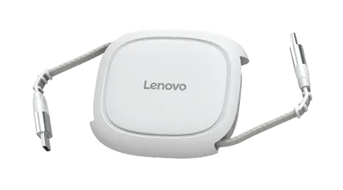 תחנת עגינה או מתאם Lenovo 240W USB-C Retractable Cable GX91V57059 - צבע לבן