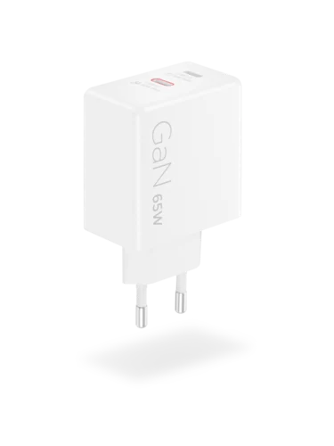 מטען Lenovo Dual USB-C 65W GaN Charger G0A6065BEU - צבע לבן