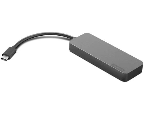 תחנת עגינה או מתאם Lenovo USB-C to 4 Port USB-A Hub
