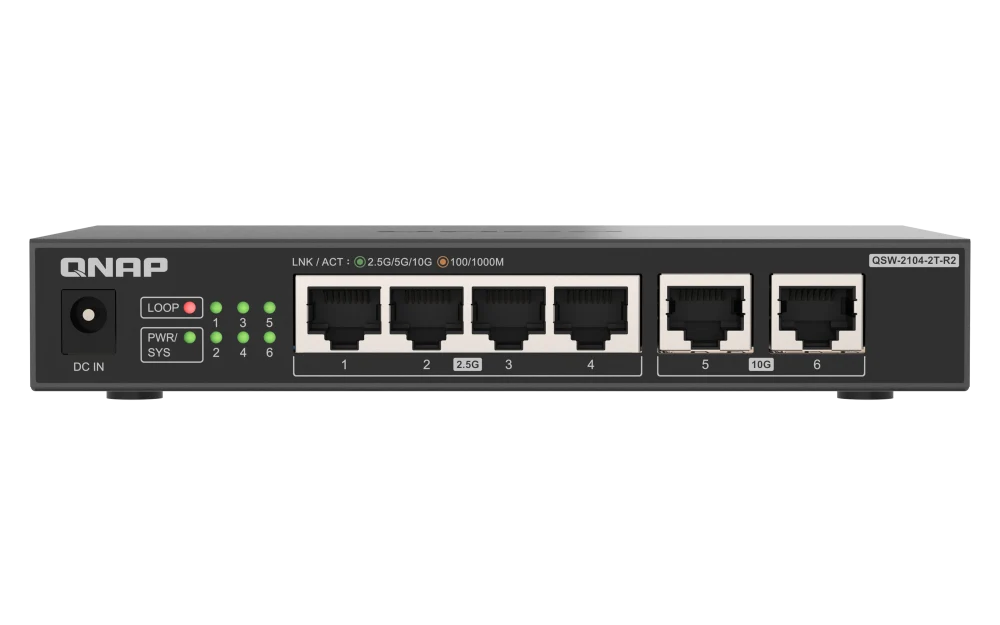 מתג רשת QNAP QSW-2104-2T-R2