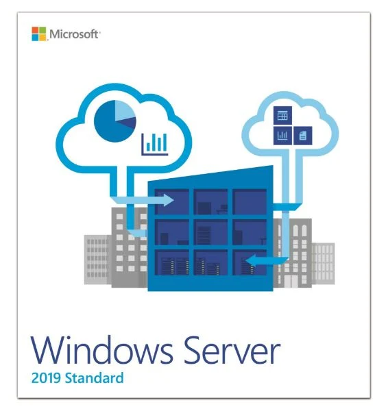 רישיון לשרת Microsoft Windows Svr Std 2019 64Bit English 1pk DSP OEI DVD 16 Core