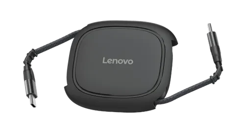 תחנת עגינה או מתאם Lenovo 240W USB-C Retractable Cable GX91V57058 - צבע שחור