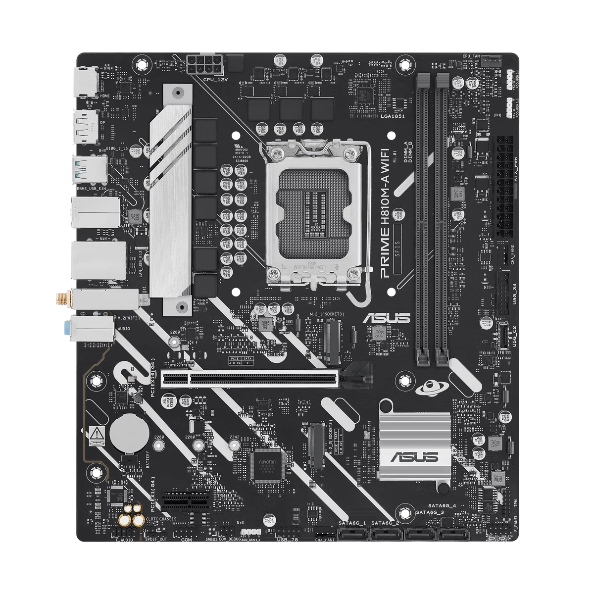 לוח אם ASUS PRIME H810M A WIFI USB10G SATA