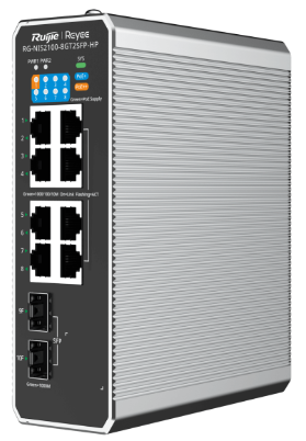 מתג תעשייתי Reyee RG-NIS2100-8GT2SFP-HP